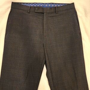 Lauren - Ralph Lauren Deep Brown Plaid Dress Pants / Slacks 34W×32L